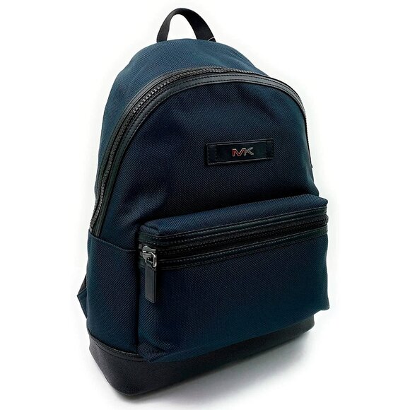 S Michael Kors Kent Sport Navy Blue Nylon Large Backpack 37F9LKSB2C $398 Retail